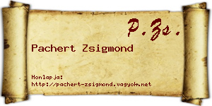 Pachert Zsigmond névjegykártya